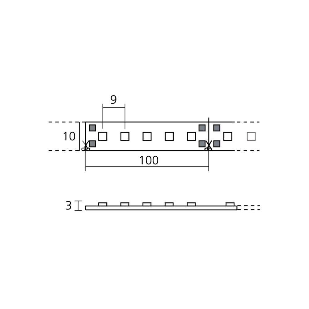 Bande LED IP20 blanc ajustable 120 LEDs/m