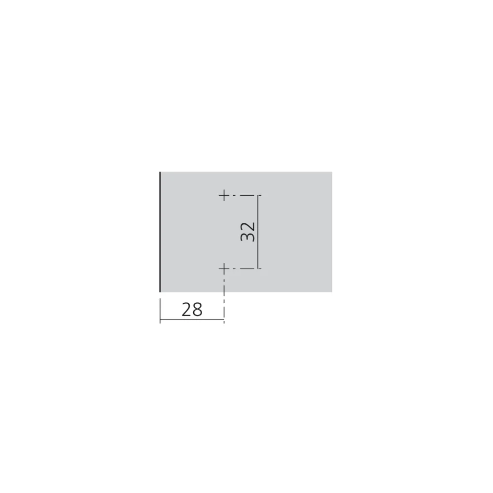Embase pour charnière à prolongement