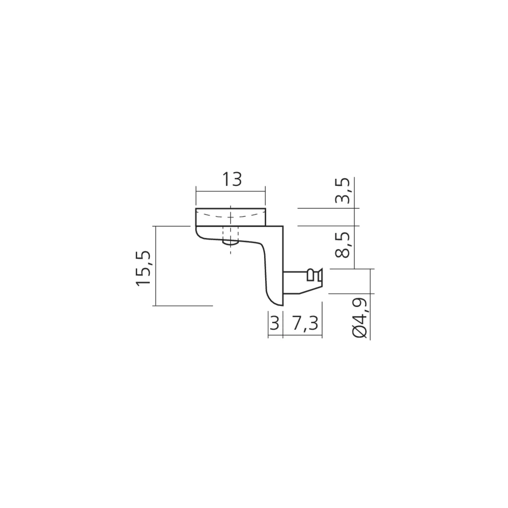 Taquet de glace Ø5 mm