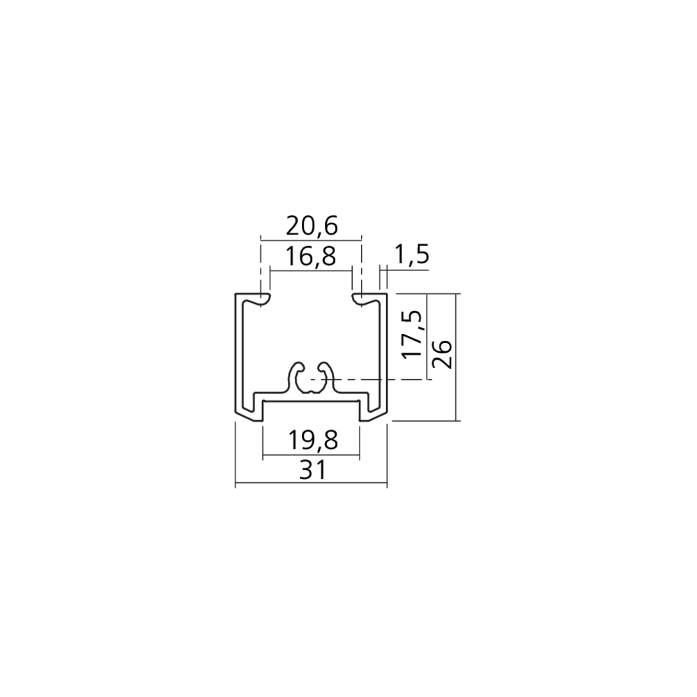 Profil cloison haut-bas TREND