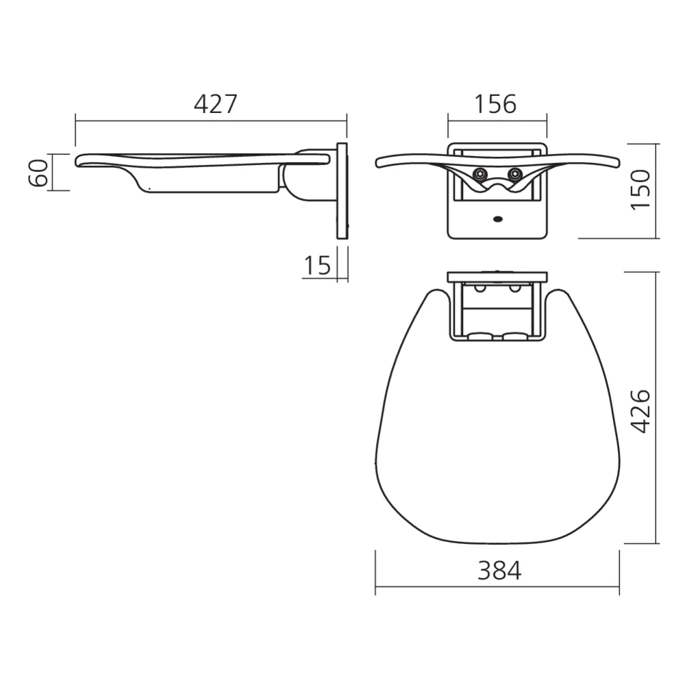 Siège de douche relevable