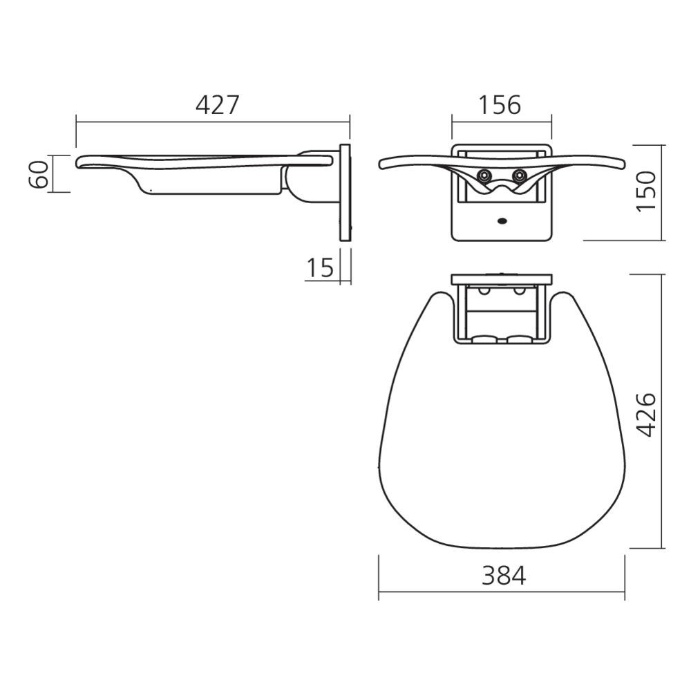 Siège de douche relevable