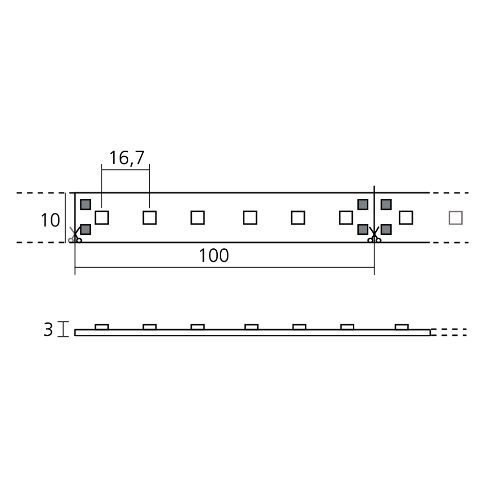 Bande LED IP20 10 mm 60 LEDs/m