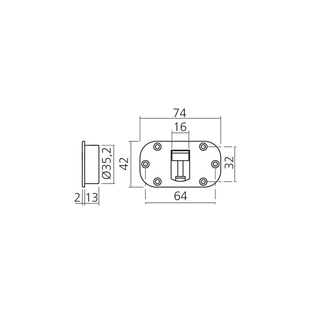 Attache réglable Ø35 mm