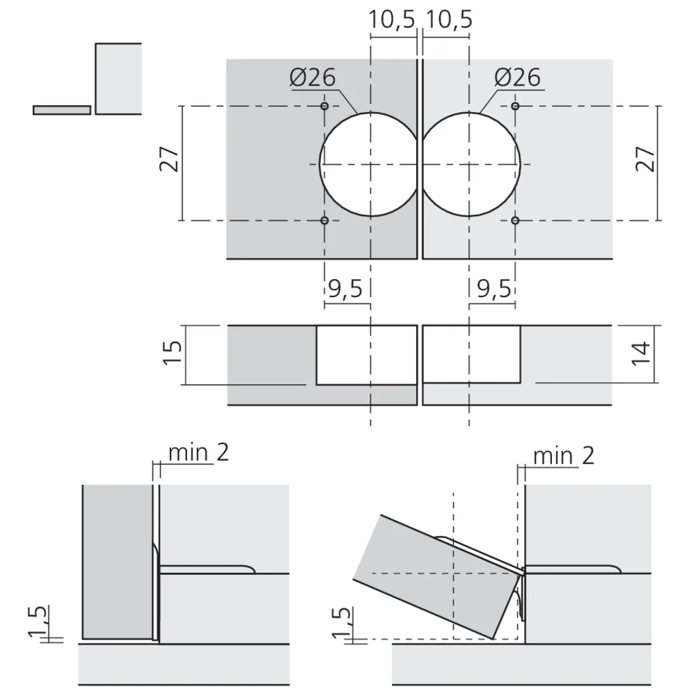 Charnière pour abattant
