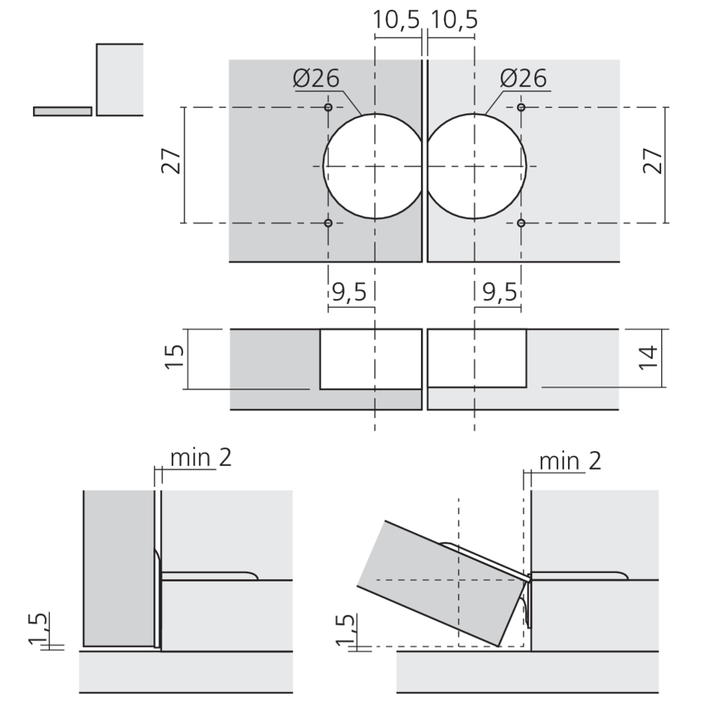 Charnière pour abattant