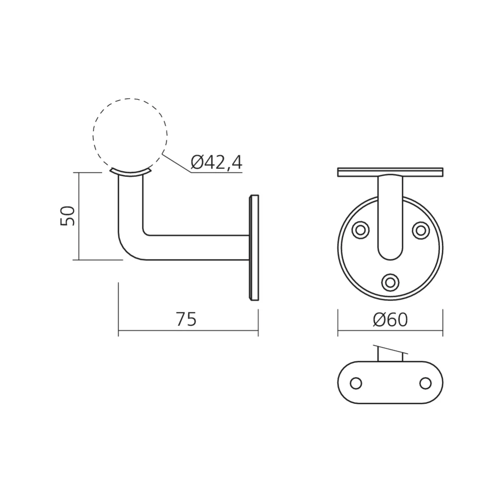 Support de main courante Q-Line