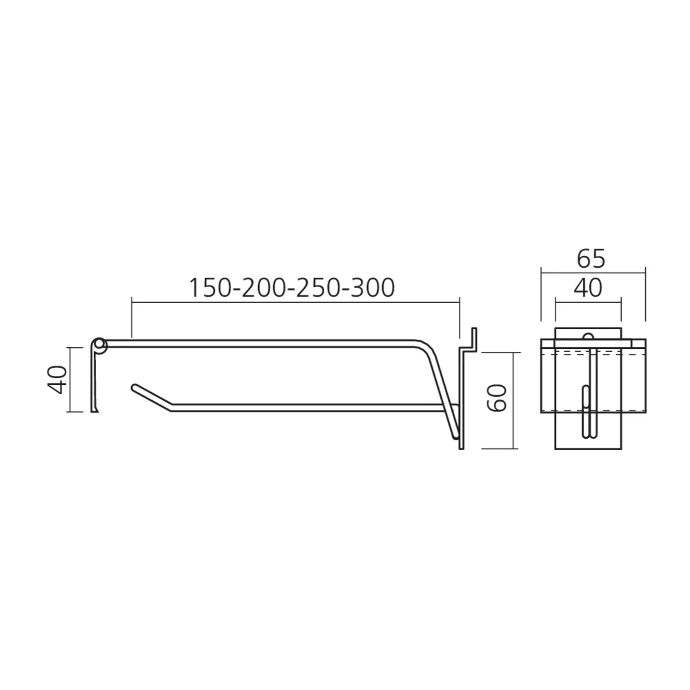 Crochet simple avec porte-étiquette