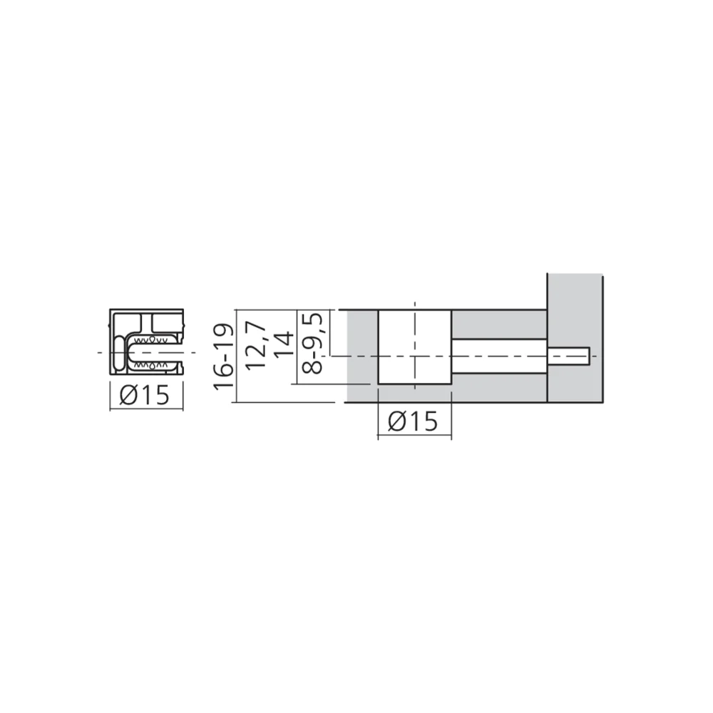 Boîtier excentrique Ø15 mm