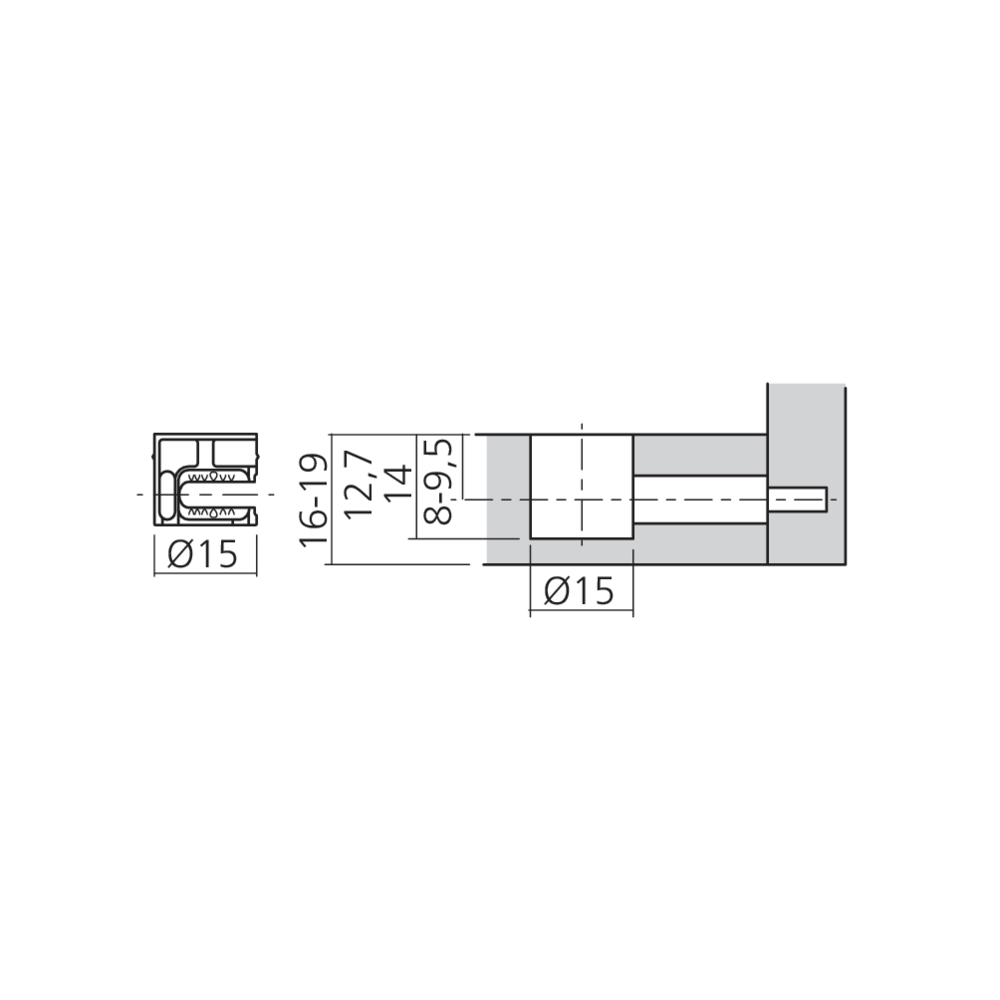 Boîtier excentrique Ø15 mm