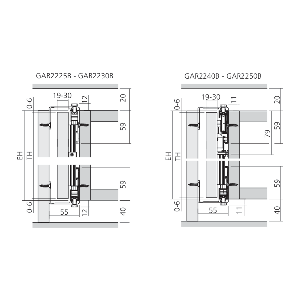 Equerre de montage 55 mm