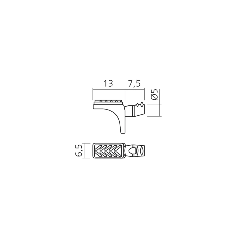 Taquet de glace Ø5 mm