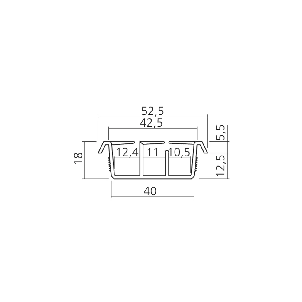 Profil passe-câbles