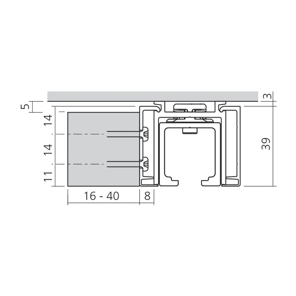 Cache pour profil de réception Junior 40