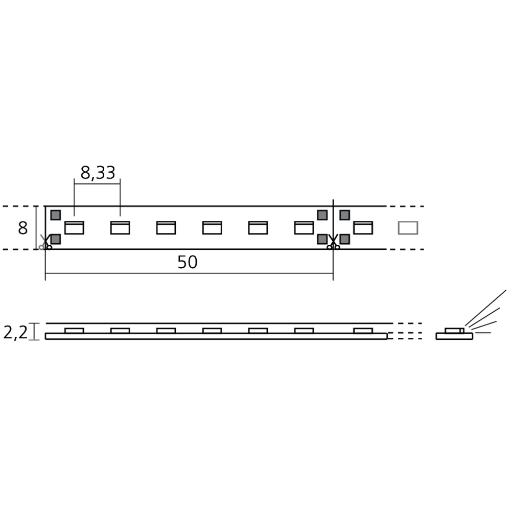 Bande LED SIDE VIEW IP20 120 LEDs/m