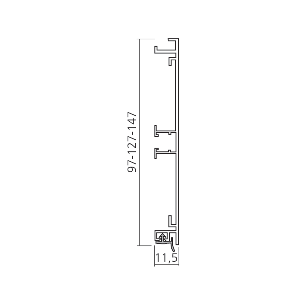 Profil de plinthe aluminium