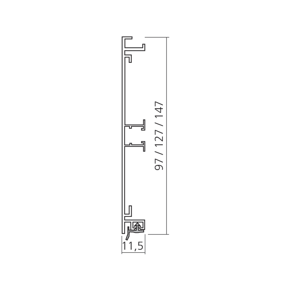 Profil de plinthe aluminium