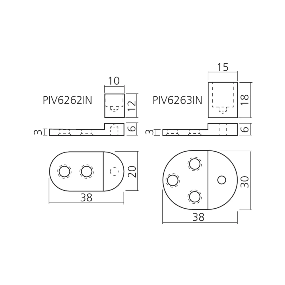 Pivot de glace SWING verre/bois