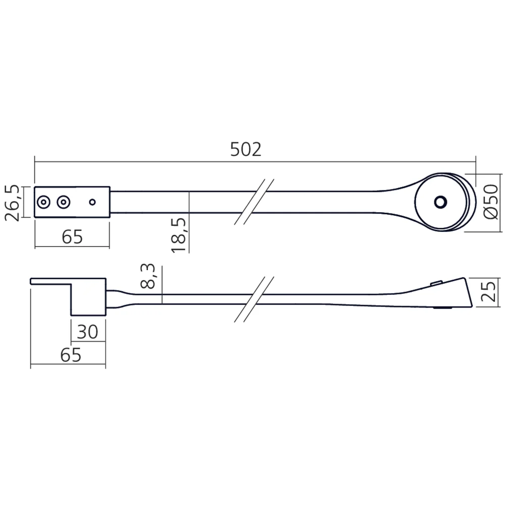 Spot rond sur flexible Flexi