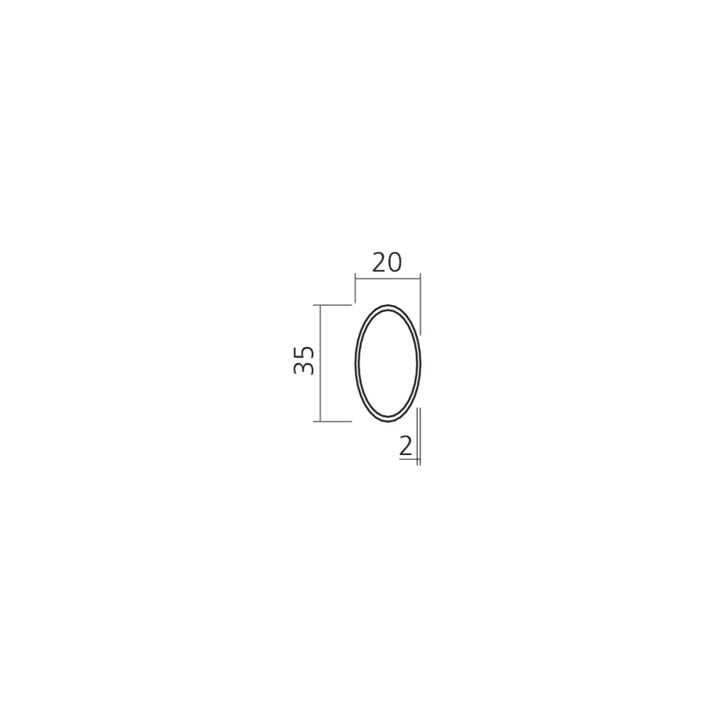 Tube ovale forte charge