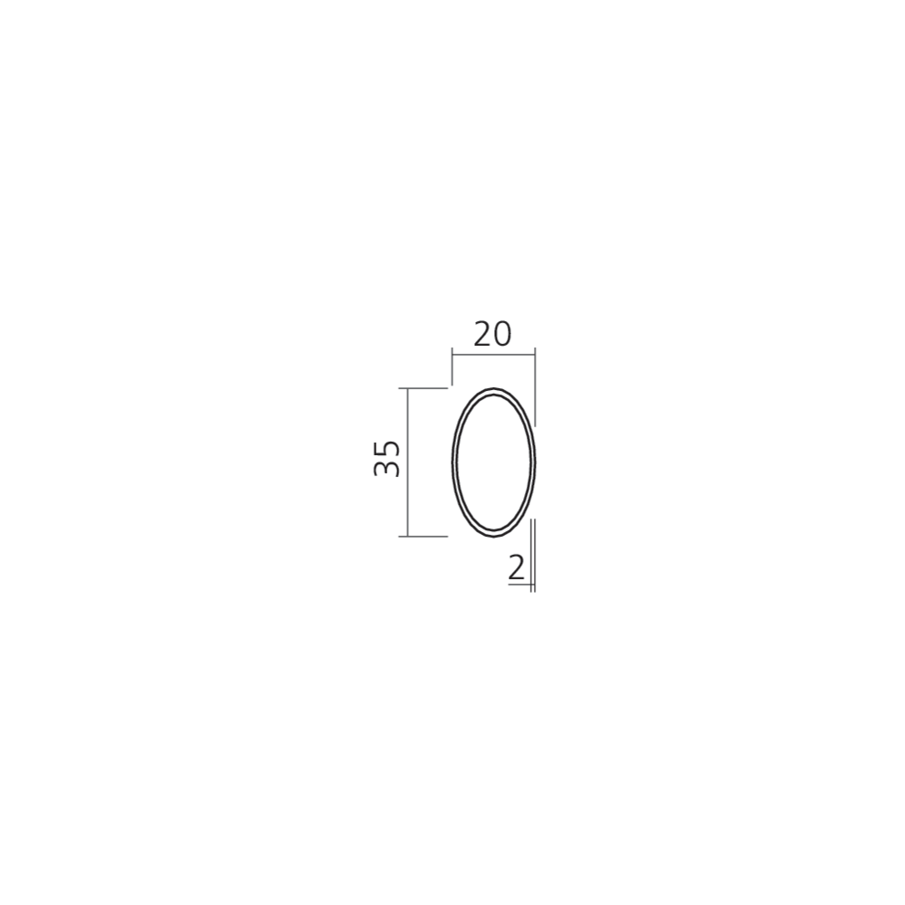 Tube ovale forte charge