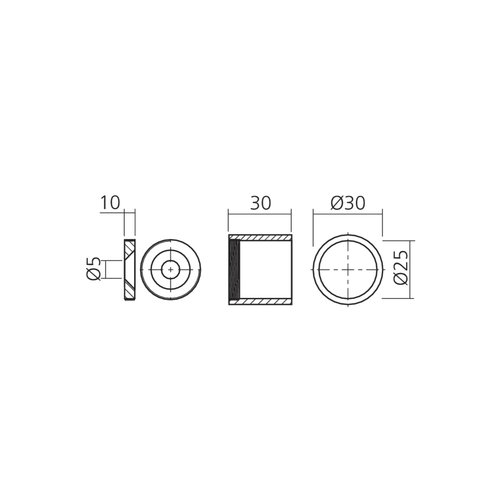 Support de tube d'extrémité