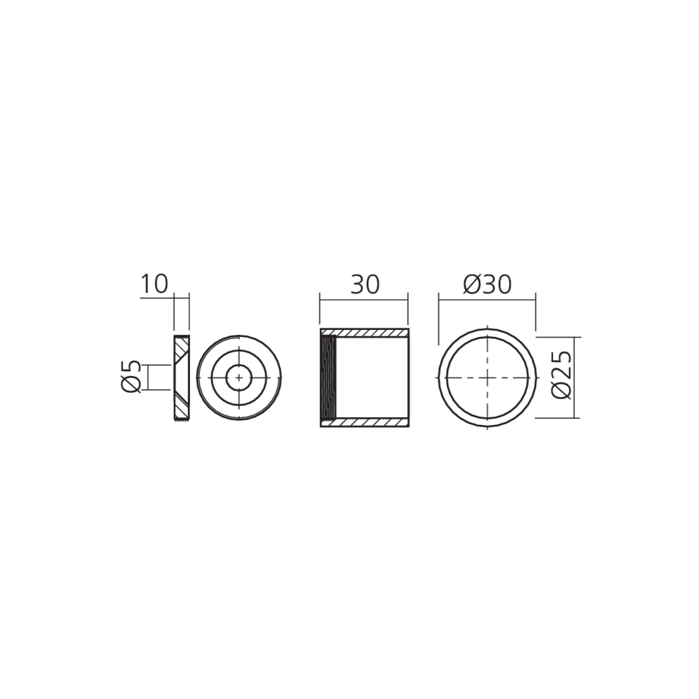 Support de tube d'extrémité