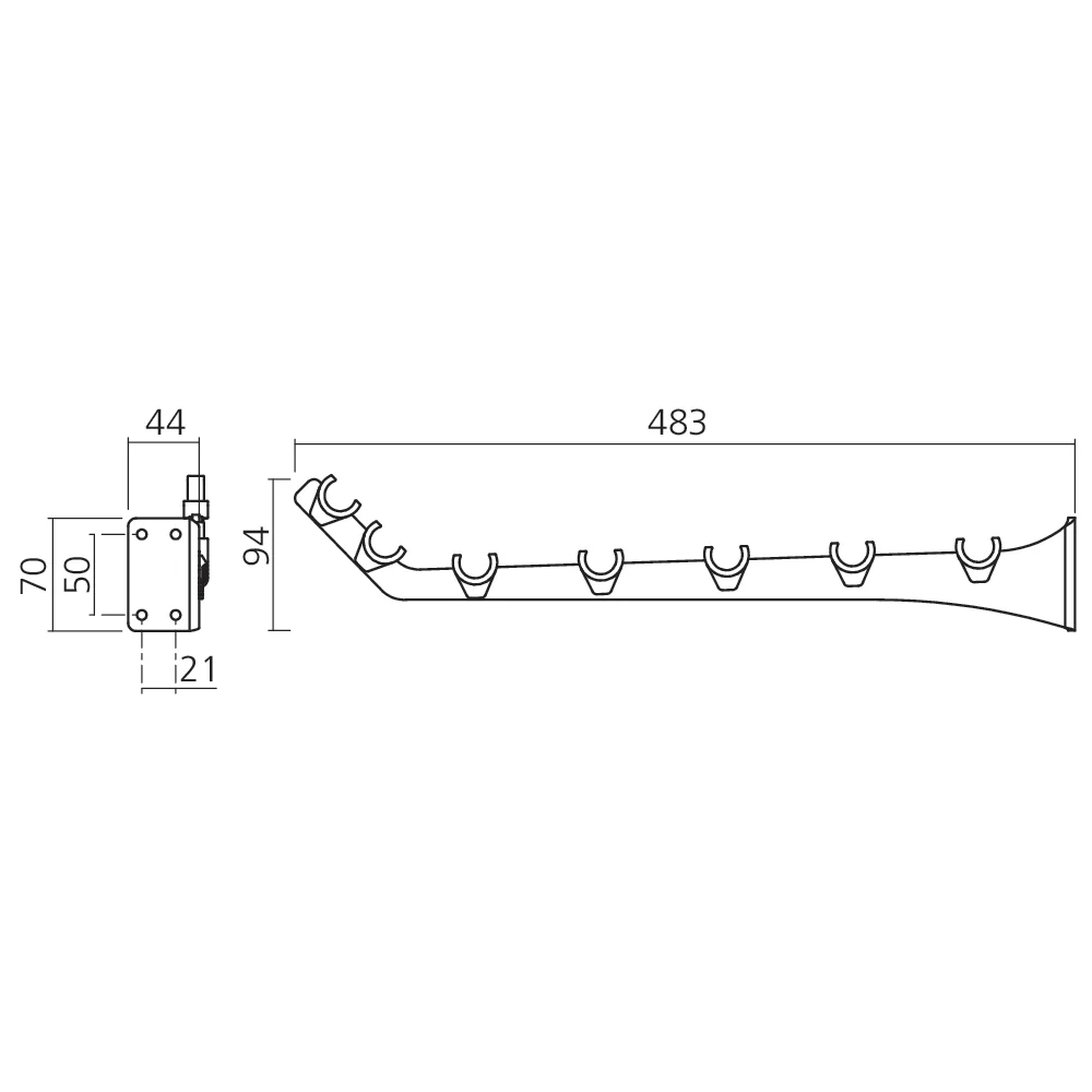 Console à pain droite à visser