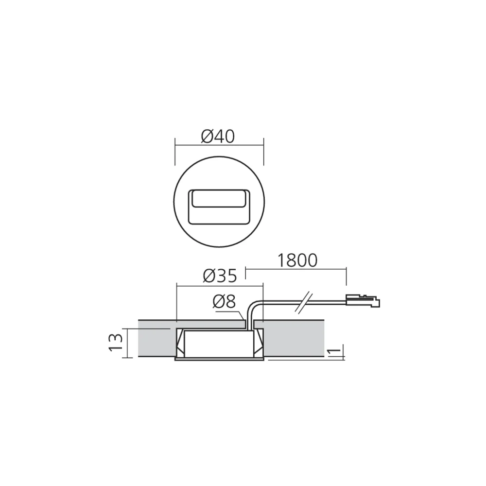 Spot LED incliné 12 V