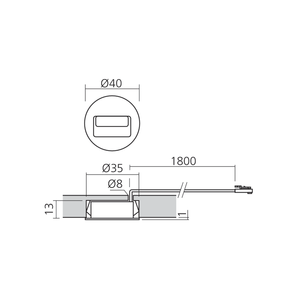 Spot LED incliné 12 V