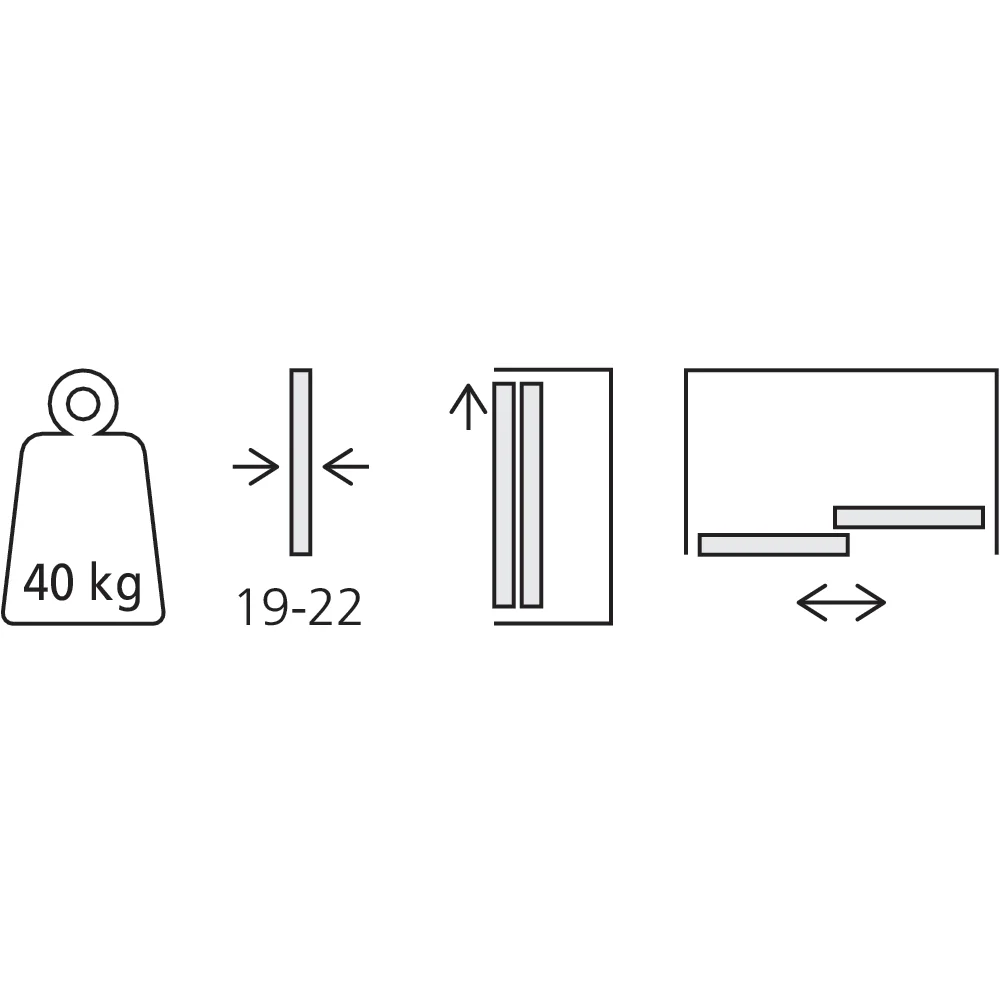 Garniture 2 portes Dorado 40