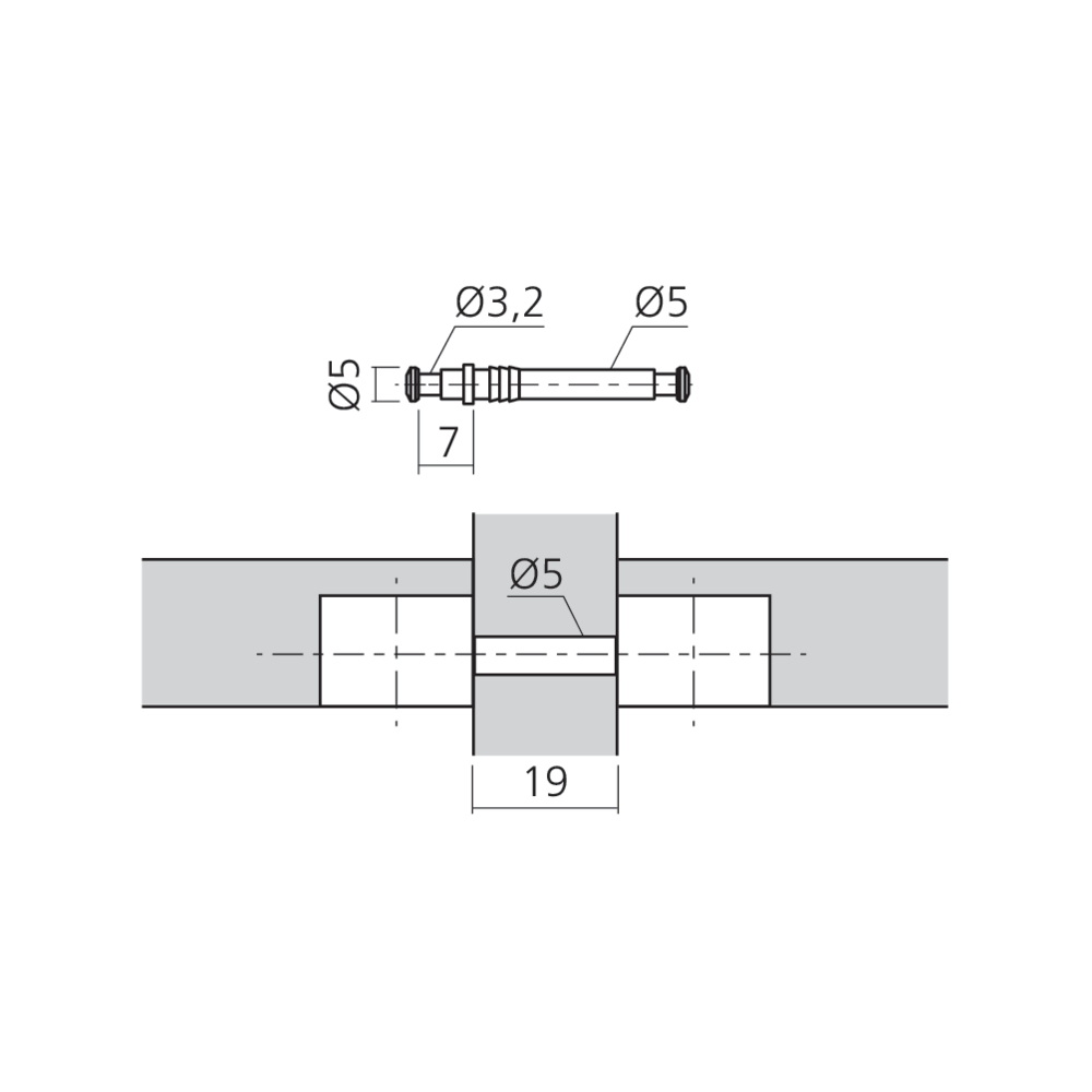 Tourillon double DÉFIX