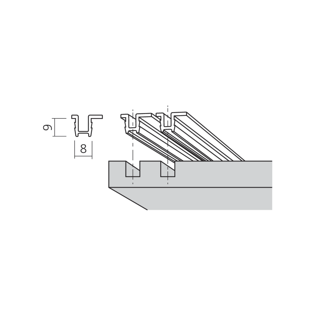 Rail de guidage Roll 22/42