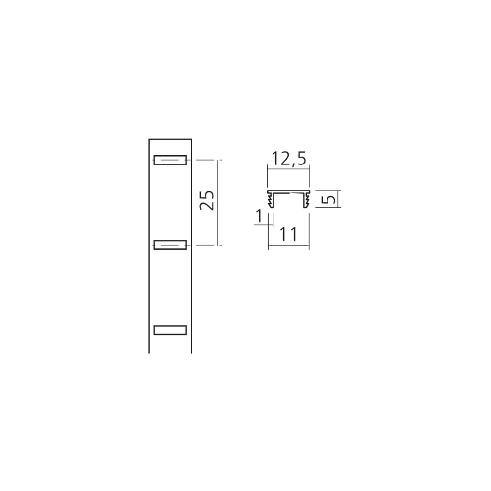 Crémaillère aluminium à entailler
