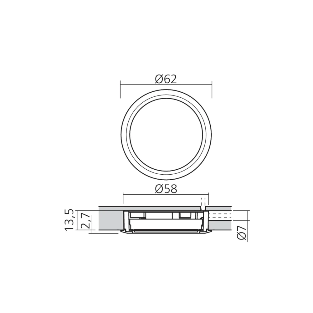 Spot rond 2 W à encastrer blanc ajustable