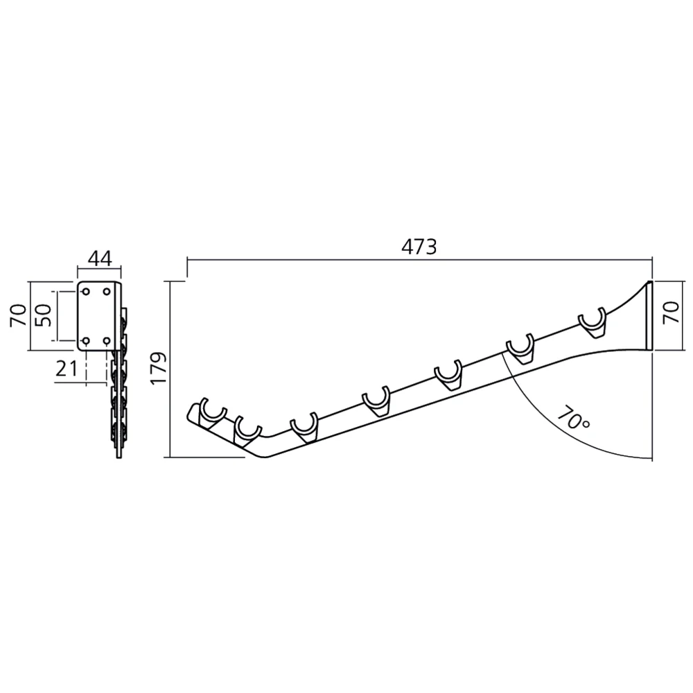 Console à pain inclinée à visser
