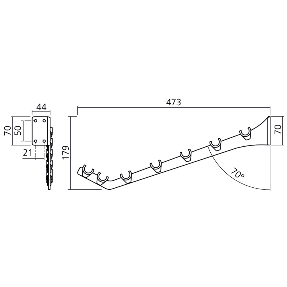 Console à pain inclinée à visser