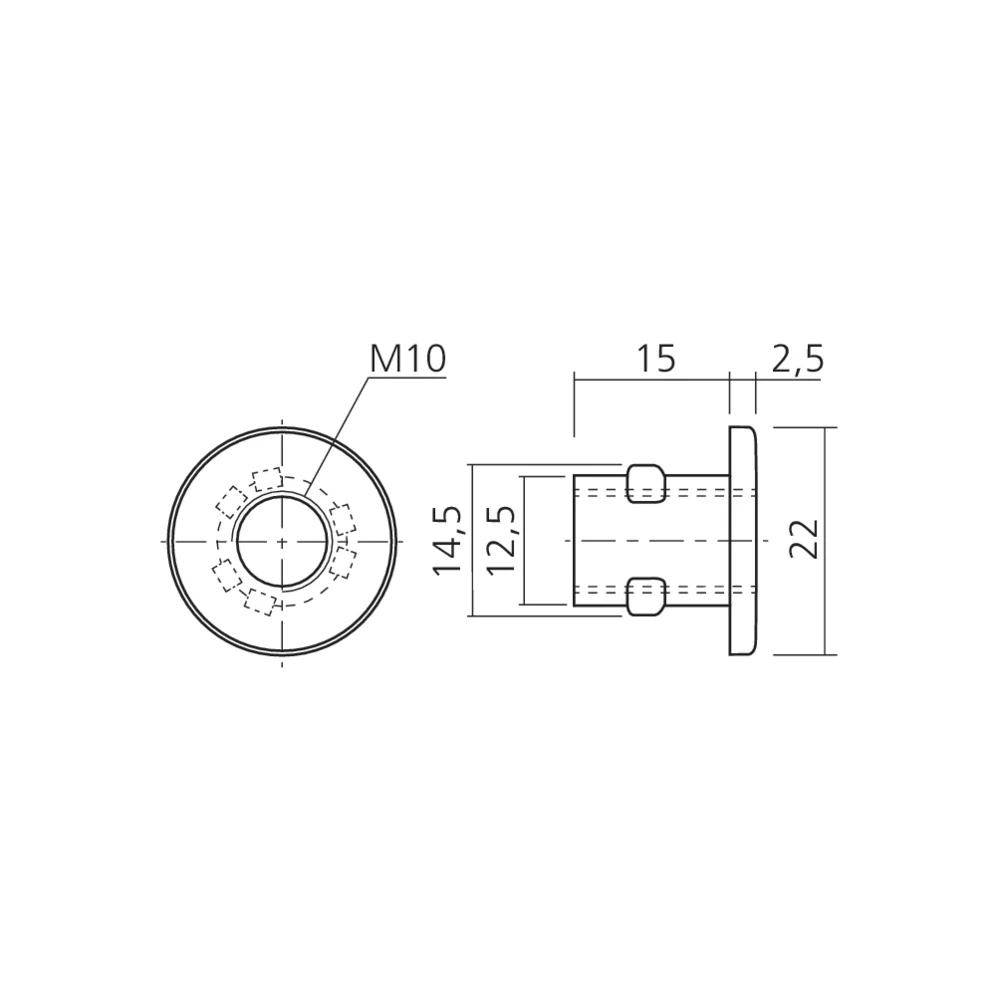Ecrou à frapper M10