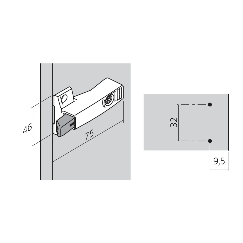 Amortisseur BLUMOTION dans support