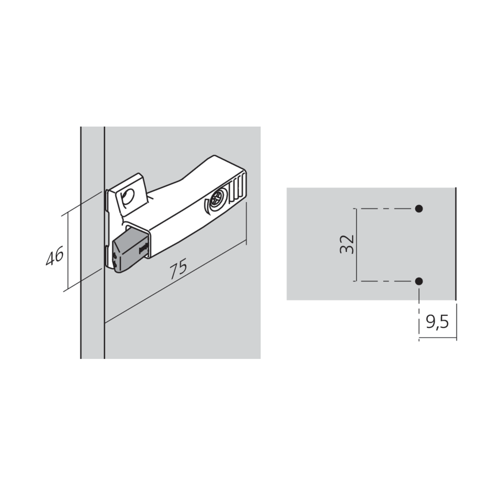 Amortisseur BLUMOTION dans support