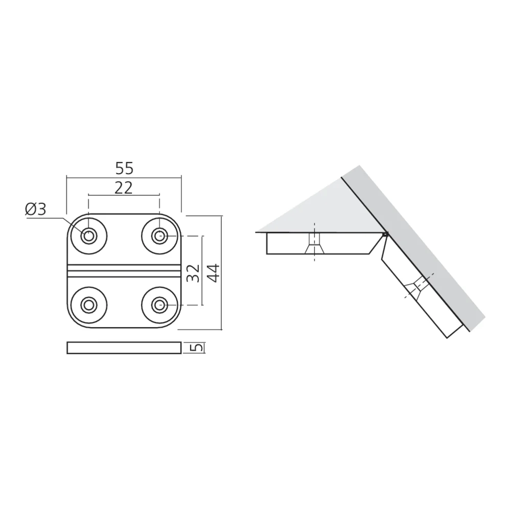 Equerre à angle variable