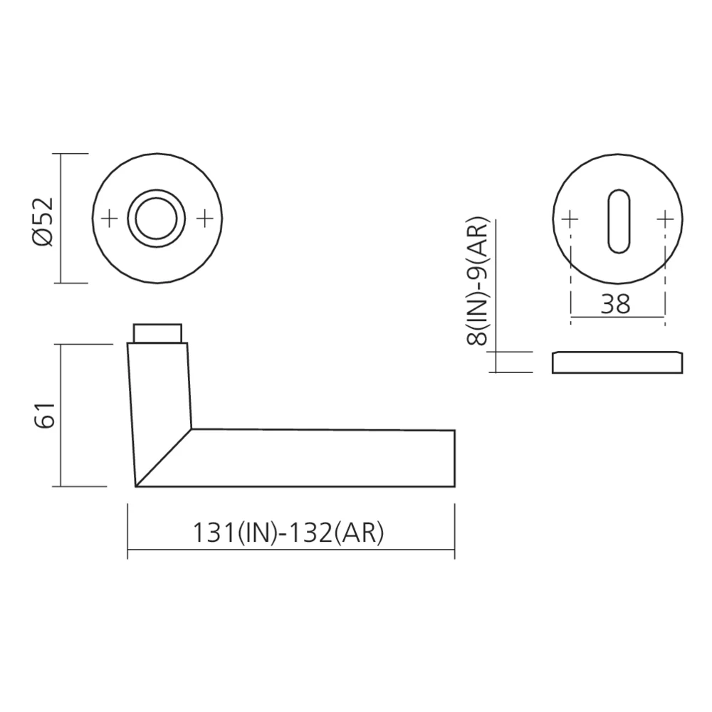 Poignée sur rosace STOCKHOLM