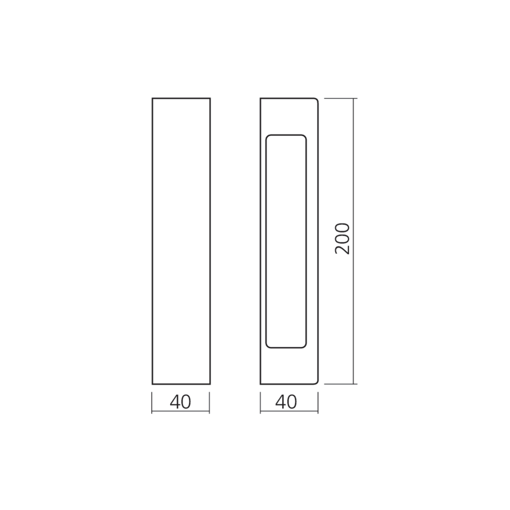 Poignée pour porte en verre
