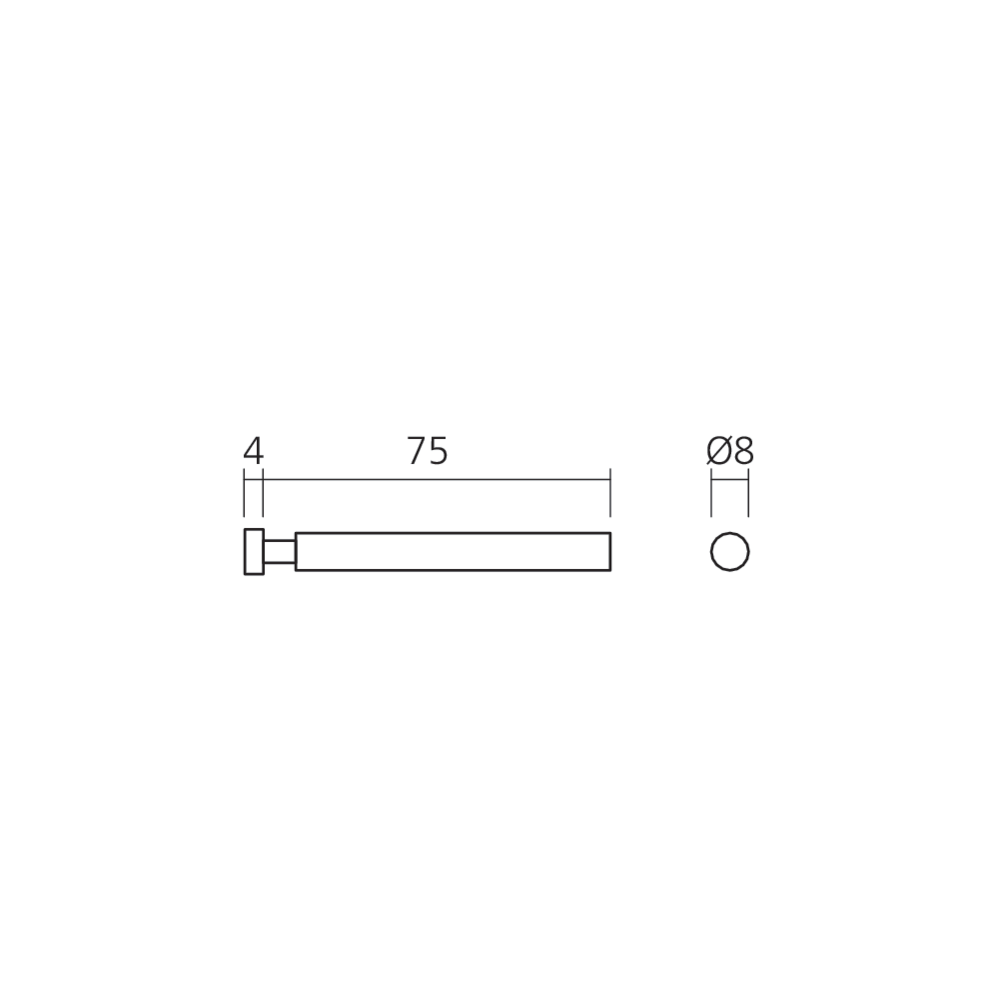 Support lunettes tige