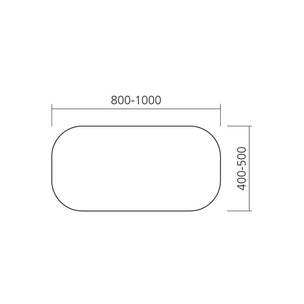 Miroir ovale avec luminaire