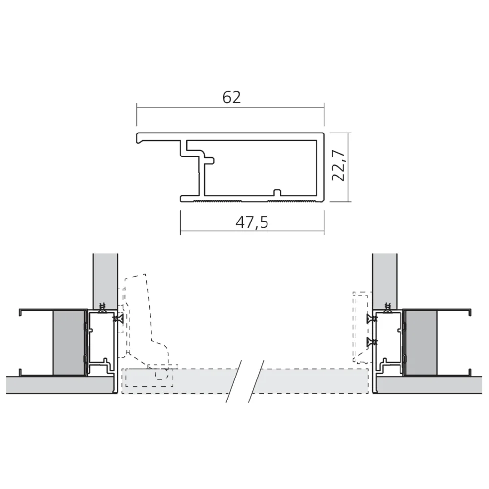 Kit pour trappe de visite sans cadre ou niche