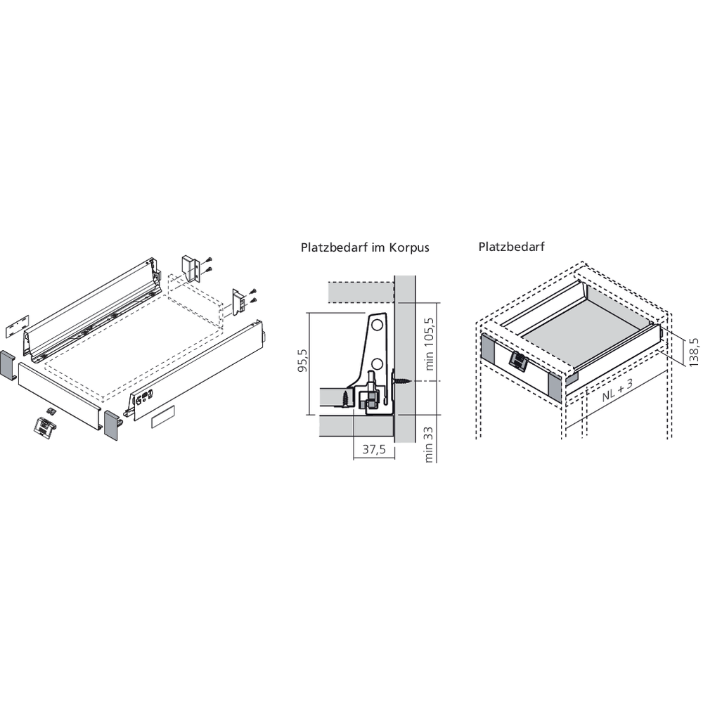 Attaches façade à l'anglaise TANDEMBOX hauteur M