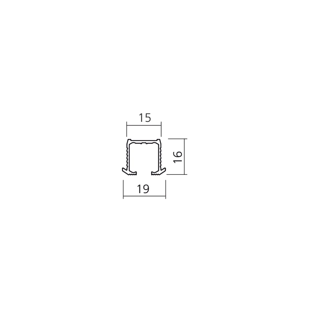 Rail simple haut Clipo 16