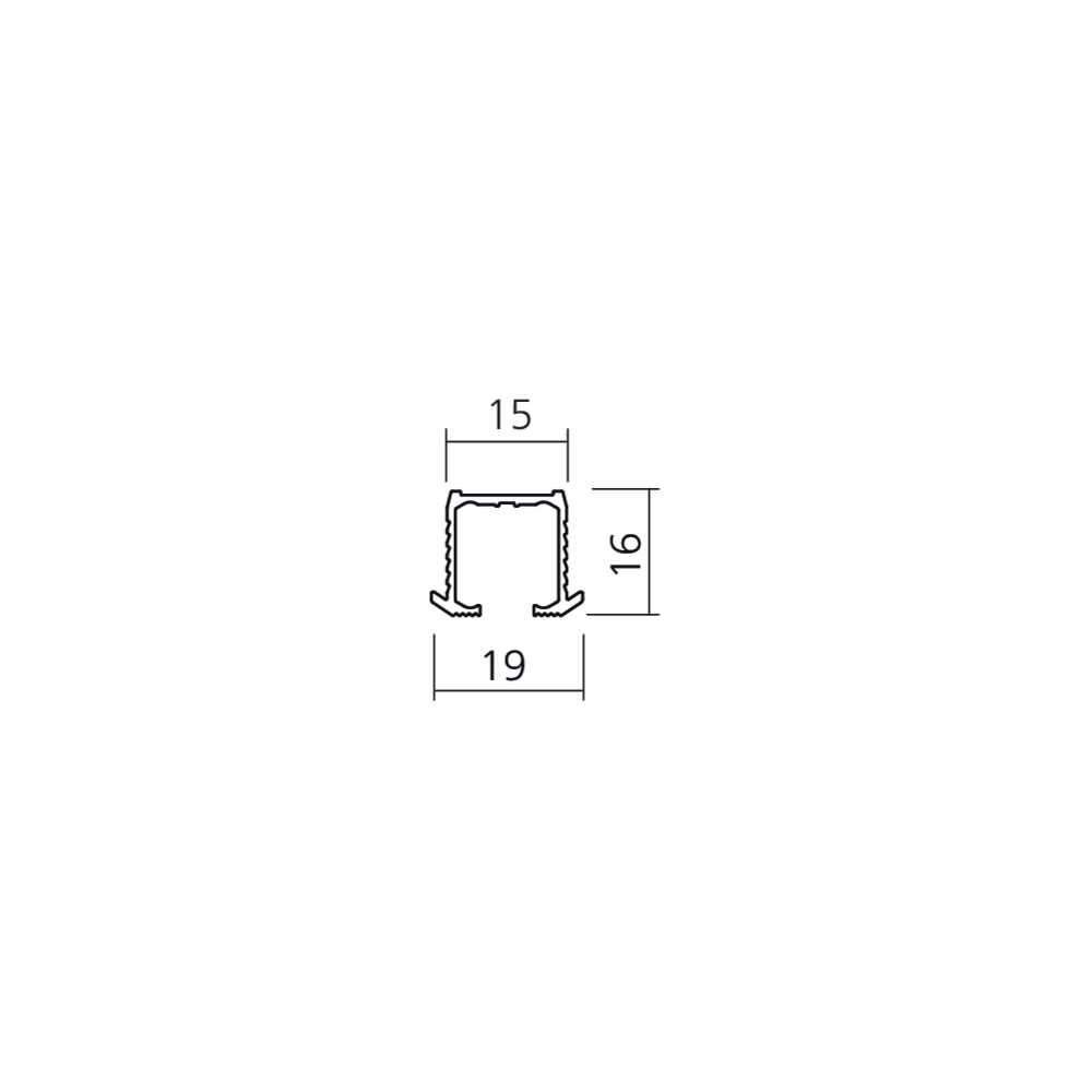 Rail simple haut Clipo 16