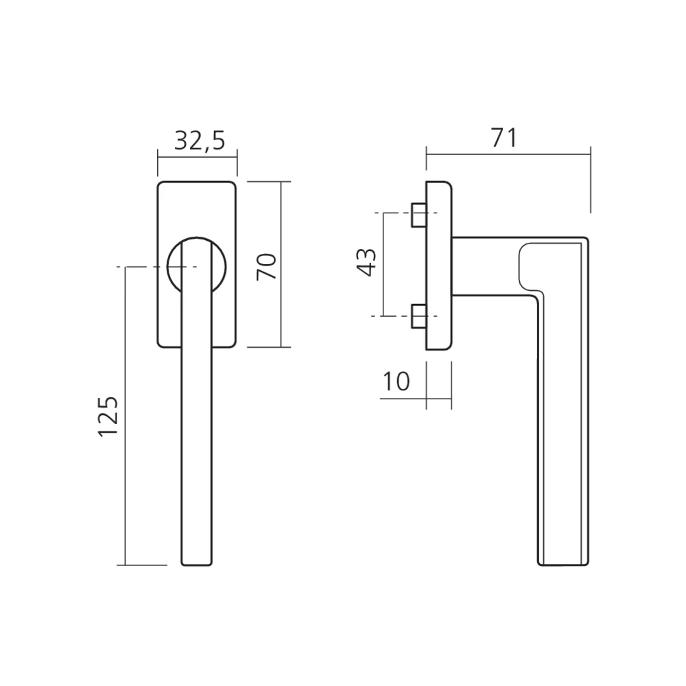 Poignée de fenêtre 3459